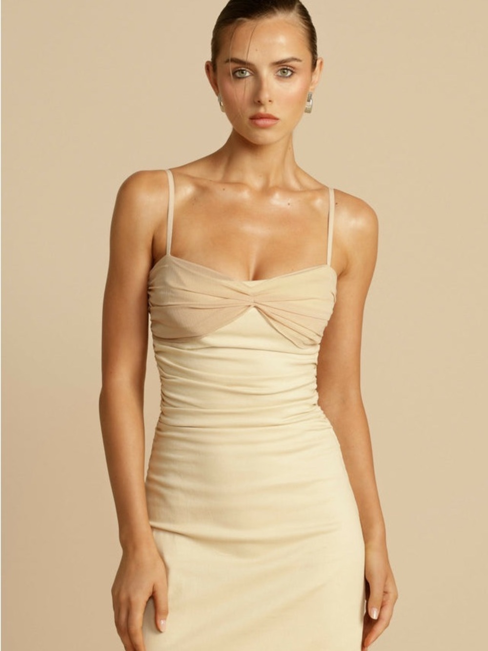NWOT Arcina Ori Kinsley Dress in Stone Size Small